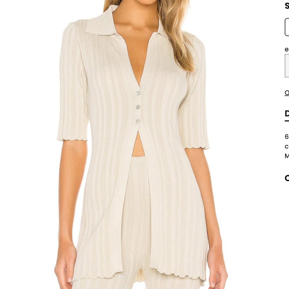 The Line by K Daisy Cardigan in Sand